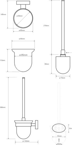 Ершик Bemeta Oval 118413011 фото 2