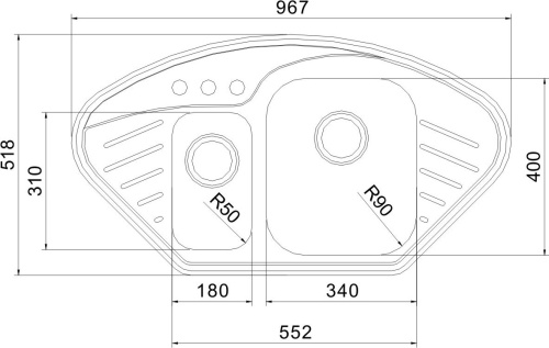 Мойка кухонная Oulin OL-310 фото 4