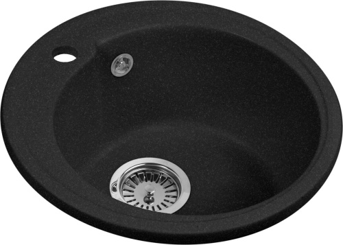 Мойка кухонная AquaGranitEx M-45 черная фото 4