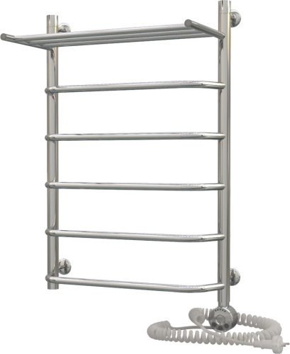 Полотенцесушитель электрический Aquanerzh Трапеция с полкой R 80х50