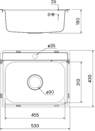 Мойка кухонная IDDIS Basic BBAS53P0i77 фото 3