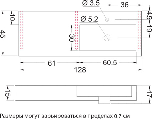 Раковина Цвет и Стиль Стилло 127 R с полотенцедержателем фото 13