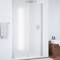 Душевая дверь в нишу Vegas Glass E2P 95 07 10 профиль матовый хром, стекло сатин