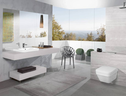 Унитаз подвесной Villeroy & Boch Architectura 5685HR01 альпийский белый, безободковый фото 13