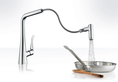 Смеситель Hansgrohe Metris 14820800 для кухонной мойки фото 2