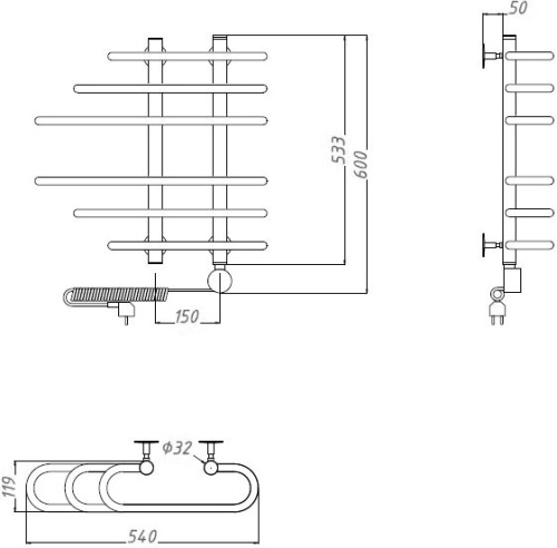 19 703 руб. Полотенцесушитель электрический Тругор Парус эл ТЭН ЛЦ7нов 60x60 фото 3 Полотенцесушитель электрический Тругор Парус эл ТЭН ЛЦ7нов 60x60 фото 3