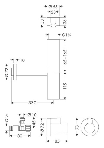 Сифон для раковины Hansgrohe Flowstar 52120000 фото 3