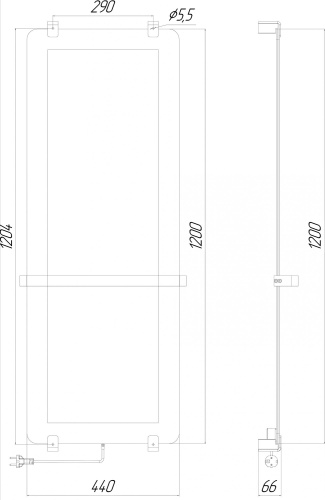 Полотенцесушитель электрический Allen Brau Infinity 120x44 см фото 5