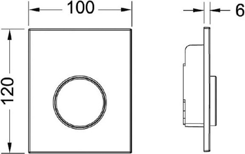 Кнопка смыва TECE Loop Urinal 9242626 хром фото 3