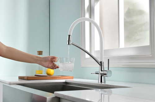Смеситель Paulmark Siegen Si213111-CRw для кухонной мойки, хром фото 3