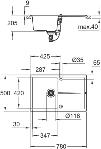Мойка кухонная Grohe K400 31639AP0 фото 6