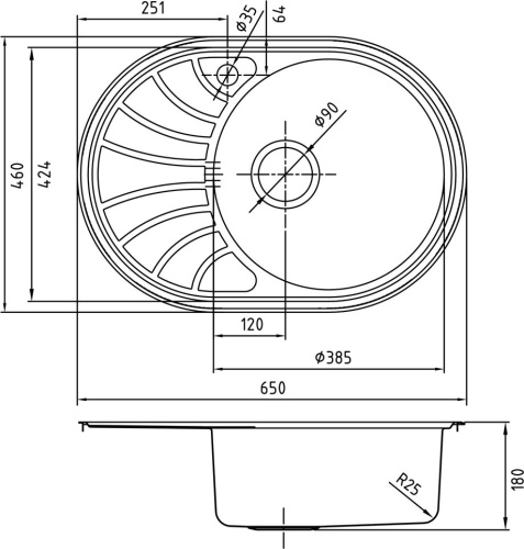 Мойка кухонная IDDIS Suno SUN65SRi77 фото 2