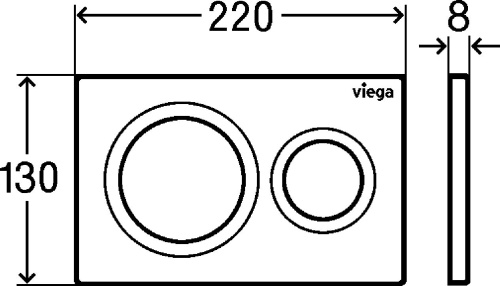 Кнопка смыва Viega Prevista 8610.1 хром фото 3