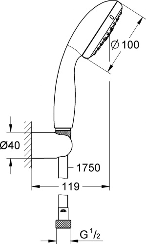 Душевой гарнитур Grohe Tempesta New 27849001 фото 2