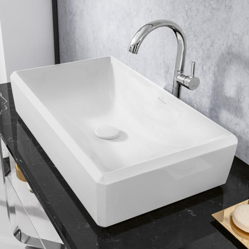 Раковина Villeroy & Boch Antheus 4A1065RW stone white, ceramicplus, без перелива фото 10