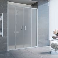 Душевая дверь в нишу Vegas Glass Z2P 170 07 10 профиль матовый хром, стекло сатин