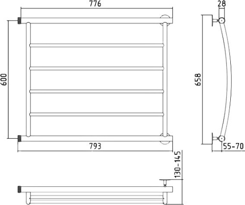 Полотенцесушитель водяной Стилье Минор 60x80 Г фото 2