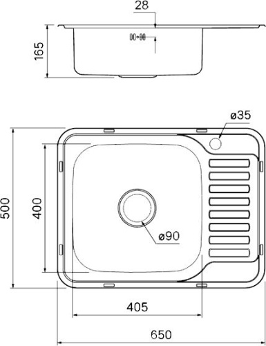 Мойка кухонная IDDIS Basic BAS65SLi77 фото 3