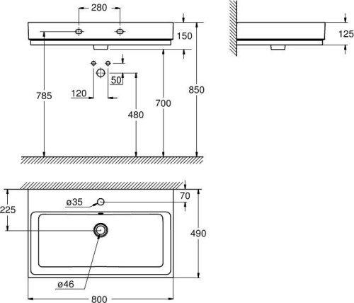 Раковина Grohe Cube Ceramic 3946900H фото 4