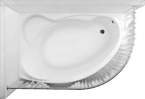 Акриловая ванна Aquanet Jersey 00205405 170x100 L с каркасом фото 2