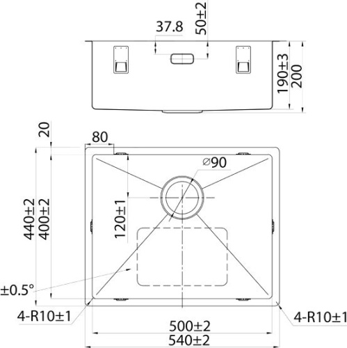 Мойка кухонная IDDIS Edifice EDI54G0i77 графит фото 3