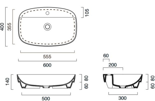 41 400 руб. Раковина Catalano Green Lux 160GRLXN00 60 фото 2 Раковина Catalano Green Lux 160GRLXN00 60 фото 2