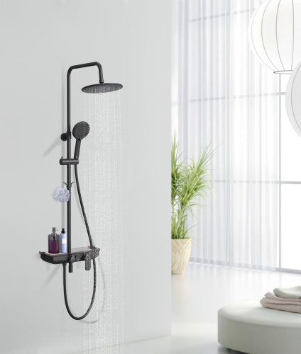 Душевая стойка Lemark Tropic LM7012BL черная фото 2