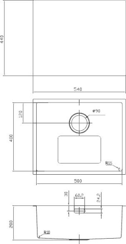 Мойка кухонная IDDIS Edifice EDI54B0i77 фото 3