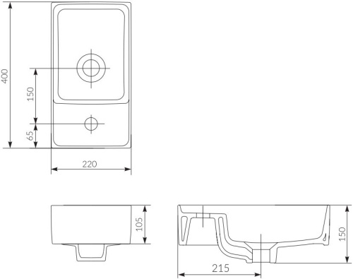 Рукомойник Cersanit Crea 40 фото 4