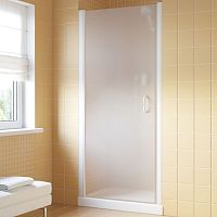 Душевая дверь в нишу Vegas Glass EP Lux 65 01 10 L профиль белый, стекло сатин