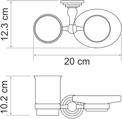 Стакан Wasserkraft Ammer K-7026 с мыльницей фото 3 Стакан Wasserkraft Ammer K-7026 с мыльницей фото 3