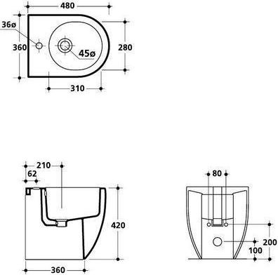35 172 руб. Биде напольное Kerasan Flo 312101 укороченное фото 7 Биде напольное Kerasan Flo 312101 укороченное фото 7