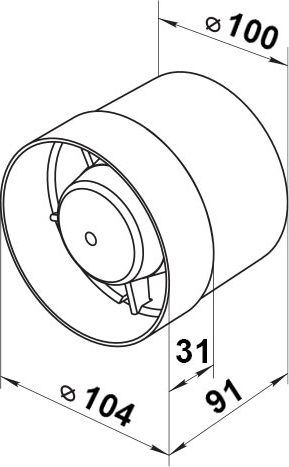 1 020 руб. Вытяжной вентилятор Vents 100 ВКО фото 3 Вытяжной вентилятор Vents 100 ВКО фото 3