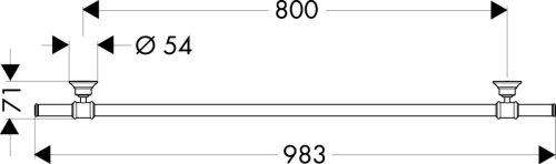Полотенцедержатель Axor Montreux 42080000 хром фото 4 Полотенцедержатель Axor Montreux 42080000 хром фото 4