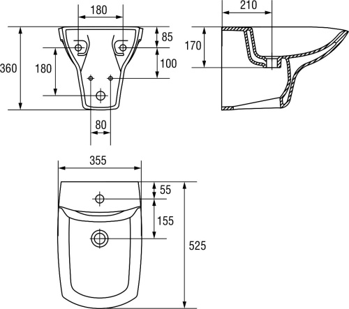 Биде подвесное Cersanit Carina BI-CARINA-Z фото 5
