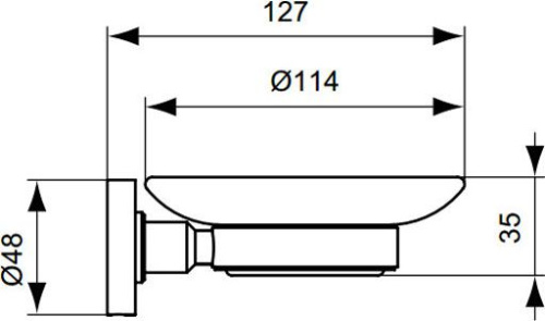Мыльница Ideal Standard IOM прозрачное стекло фото 2