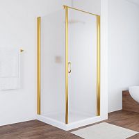 Душевой уголок Vegas Glass EP-Fis 80*90 09 10 R профиль золото, стекло сатин