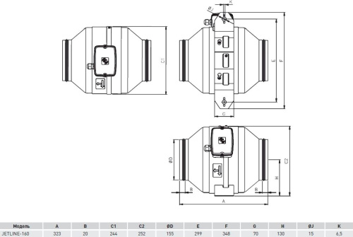 Вытяжной вентилятор Soler&Palau Jetline 160