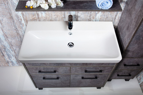 Тумба с раковиной Бриклаер Чили 90 цемент фото 4