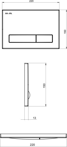 Кнопка смыва AM.PM I014151 хром фото 2