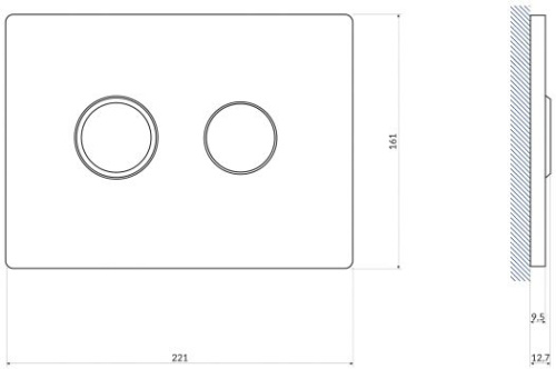 Кнопка смыва Cersanit Accento Circle 63839 черная матовая фото 3