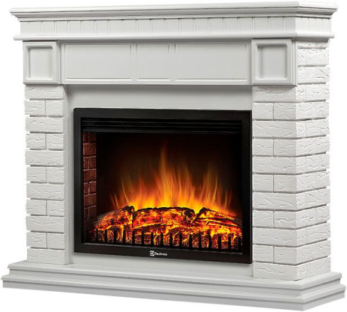 Портал Firelight Bricks 25 камень белый, белая эмаль фото 3