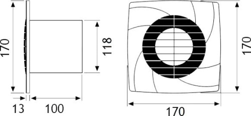 Вытяжной вентилятор Cata B-12 Plus фото 3