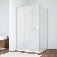Душевой уголок Vegas Glass AFP-Fis 120*80 08 10 L профиль глянцевый хром, стекло сатин