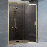 Душевая дверь в нишу Vegas Glass ZP 150 09 05 профиль золото, стекло бронза
