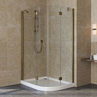 Душевой уголок Vegas Glass AFS-F Lux 110*90 05 01 L профиль бронза, стекло прозрачное