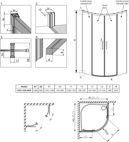 157 640 руб. Душевой уголок Radaway Idea PDD 120х80 фото 6 Душевой уголок Radaway Idea PDD 120х80 фото 6
