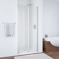 Душевая дверь в нишу Vegas Glass E2P 70 07 01 профиль матовый хром, стекло прозрачное