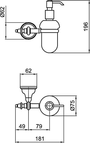 Дозатор Webert Armony AM500201065 бронза фото 2 Дозатор Webert Armony AM500201065 бронза фото 2