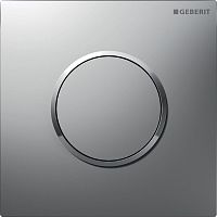 Ручной пневмопривод смыва Geberit Sigma 10 116.015.KN.1 для писсуара, матовый хром, кольцо глянцевый хром